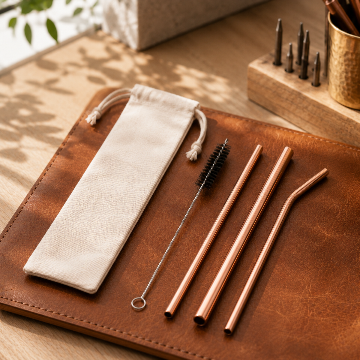 Copper & Spirit Copper Straw Set