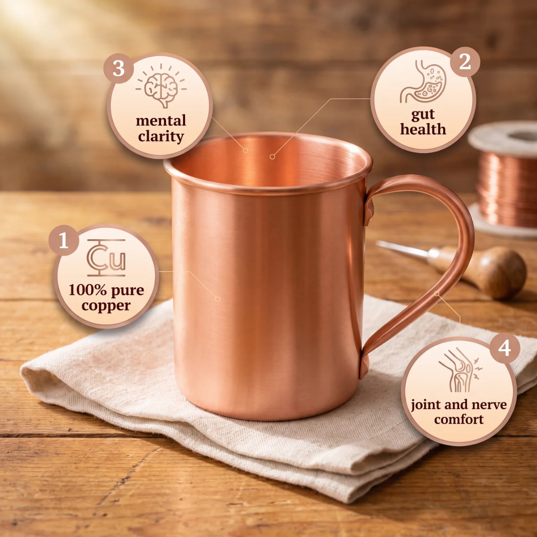 Copper & Spirit Copper Plain Mug 400ml