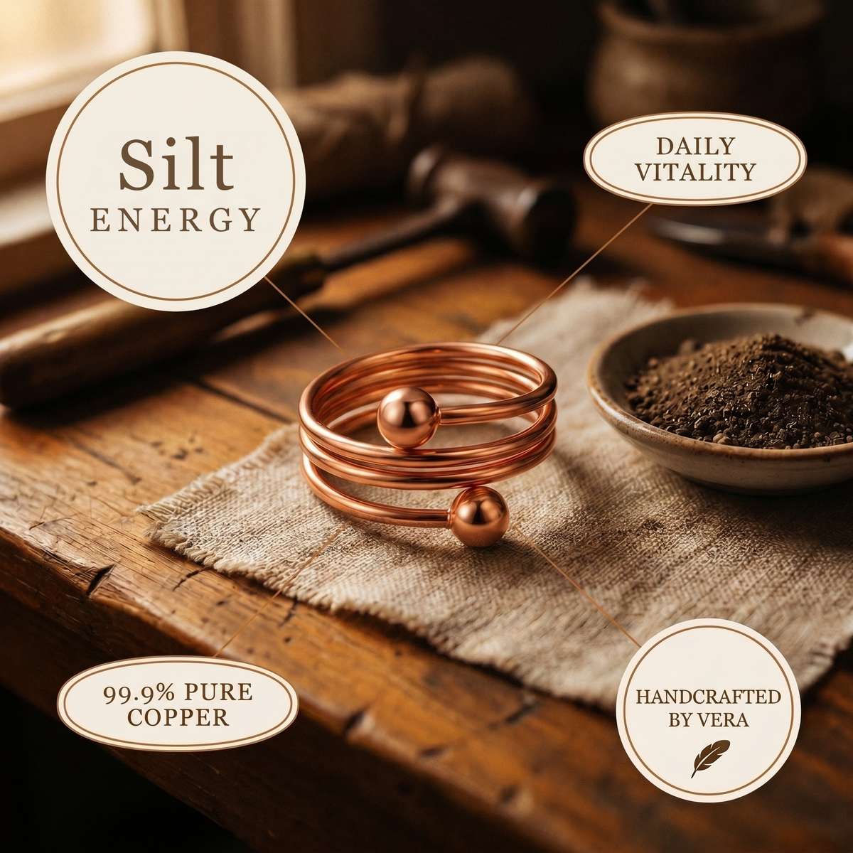 Copper & Spirit Silt Copper Ring