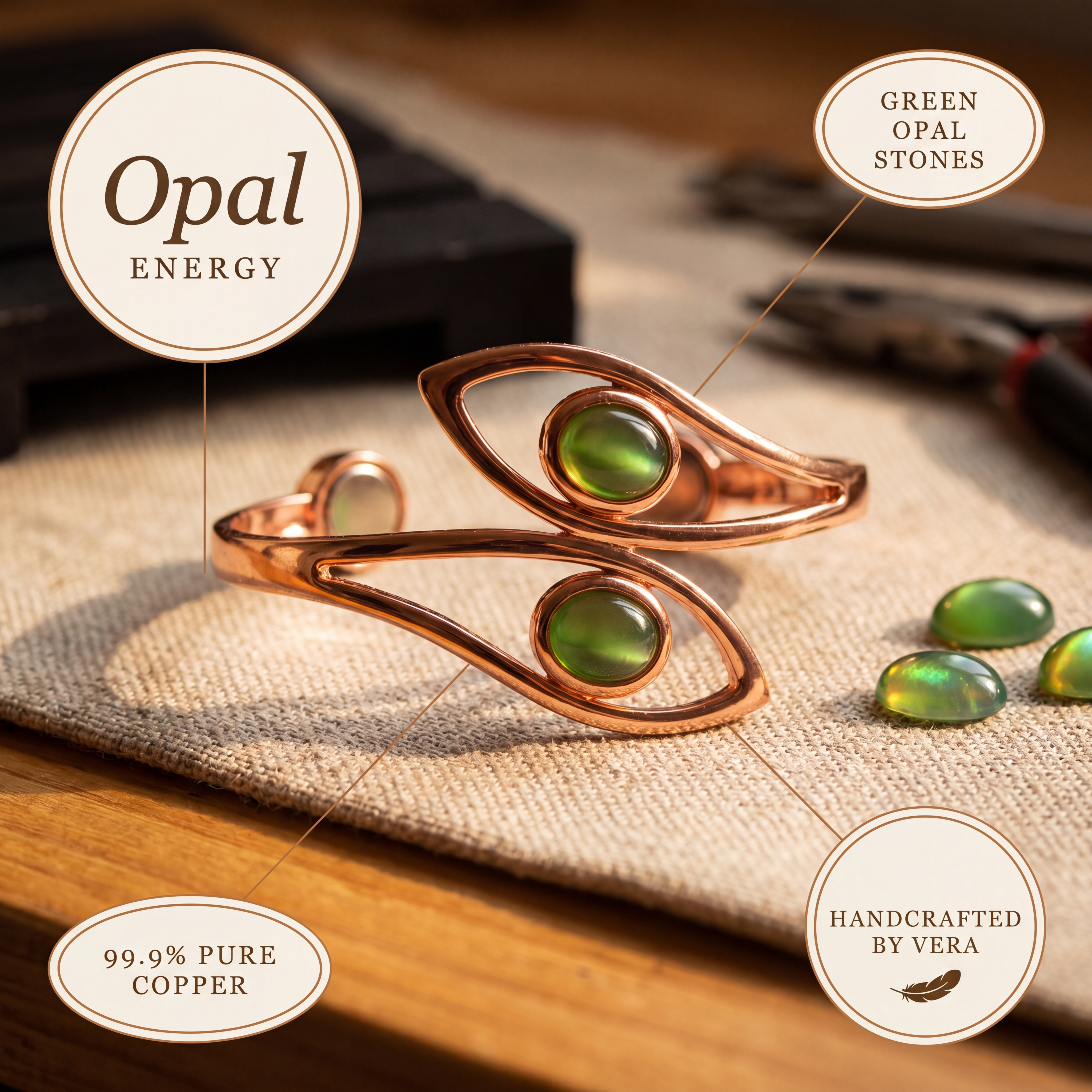 Copper & Spirit Opal Copper Bracelet
