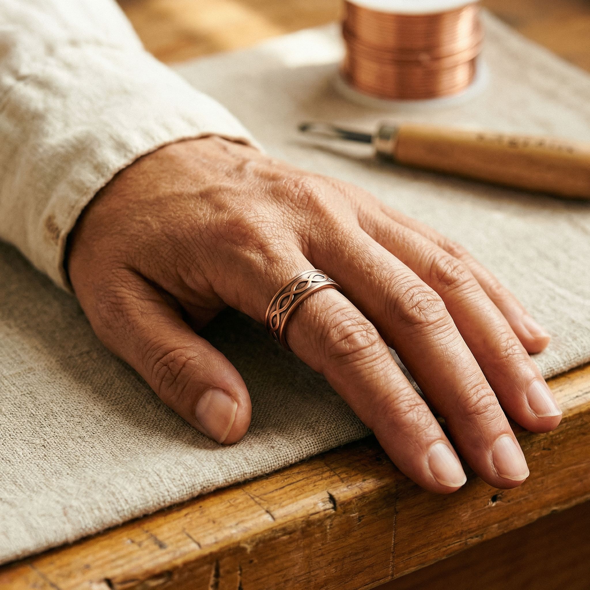 Copper & Spirit Char Copper Ring