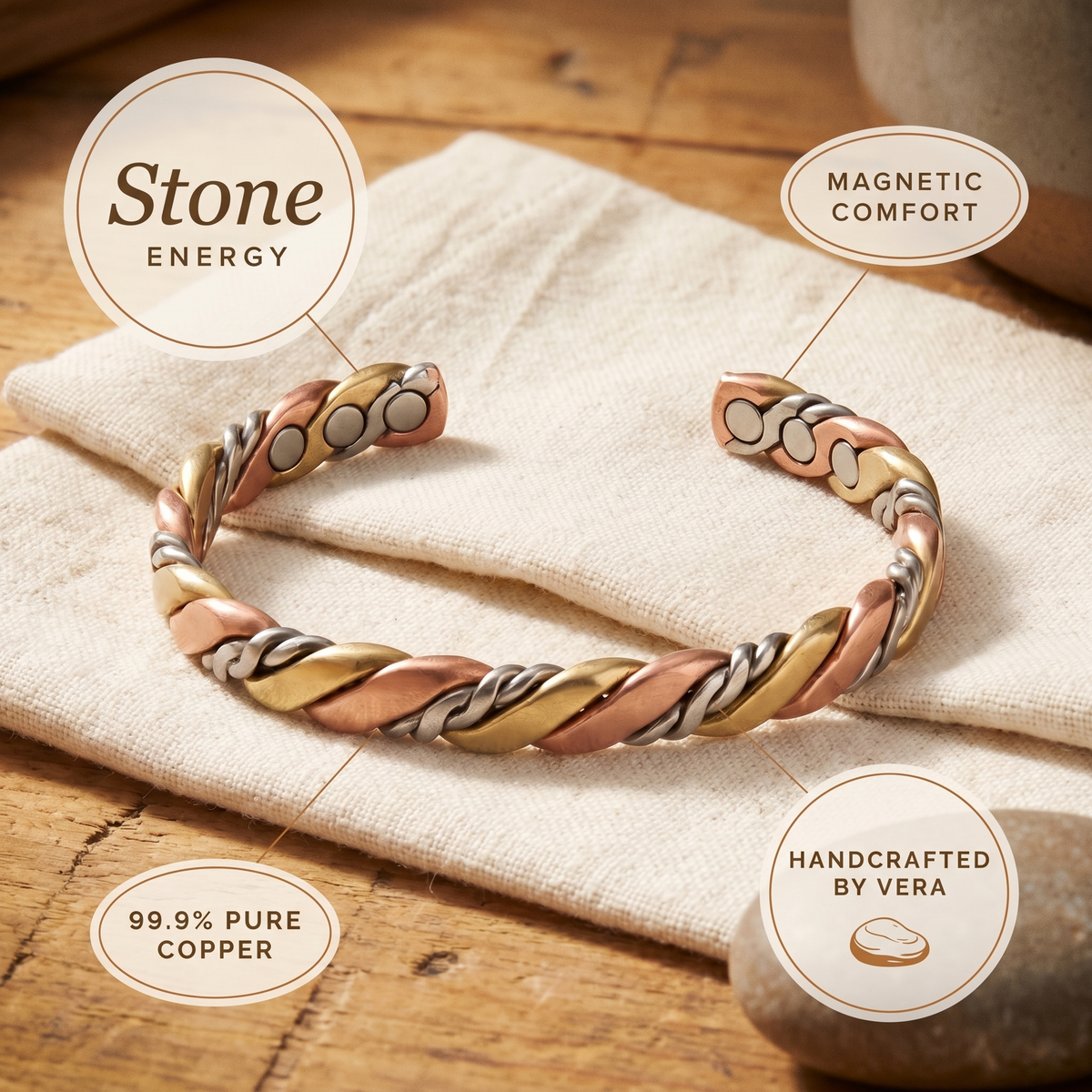 Copper & Spirit Stone Copper Bracelet