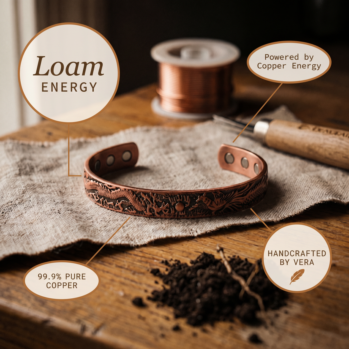 Copper & Spirit Loam Copper Bracelet