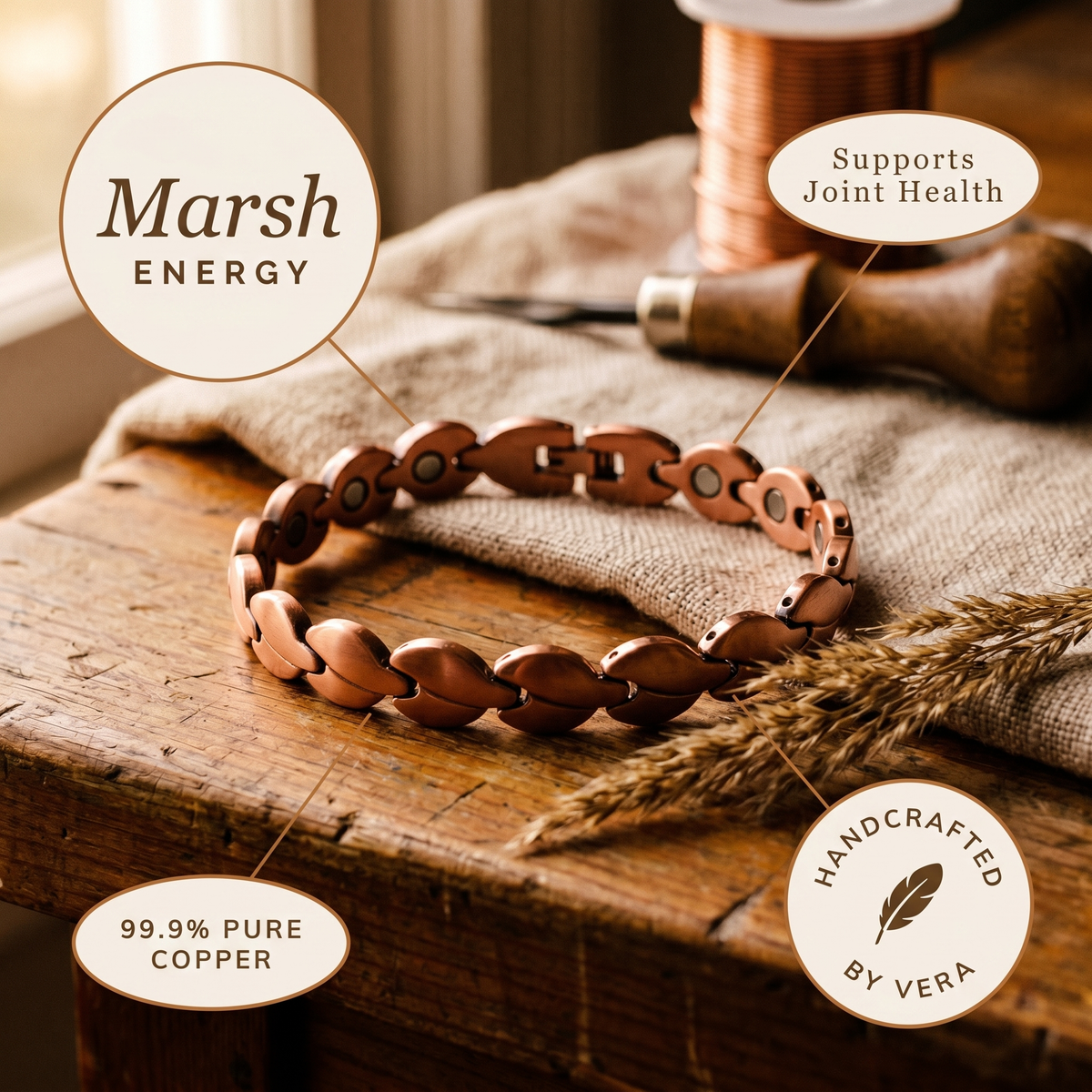 Copper & Spirit Marsh Copper Anklet