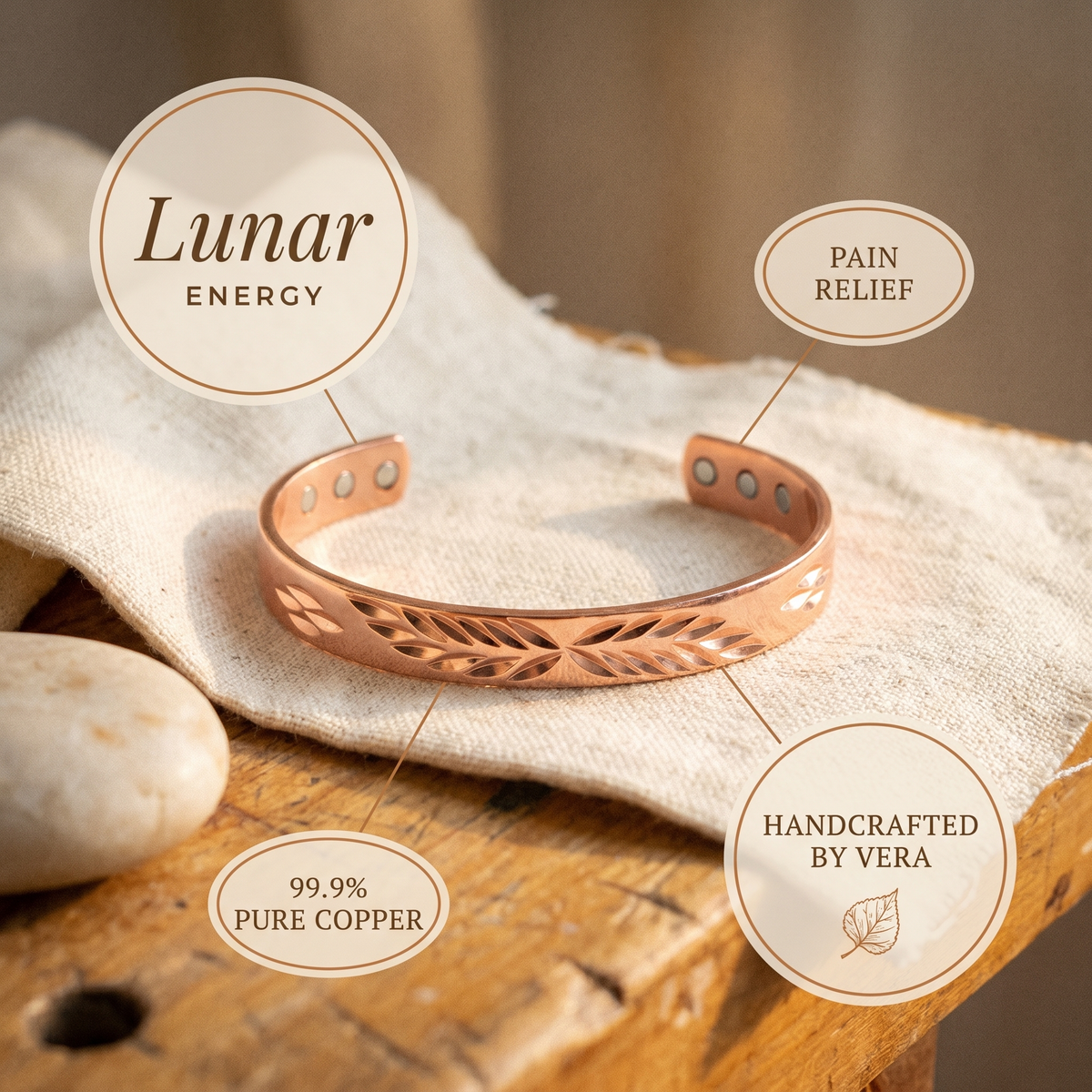 Copper & Spirit Lunar Copper Bracelet