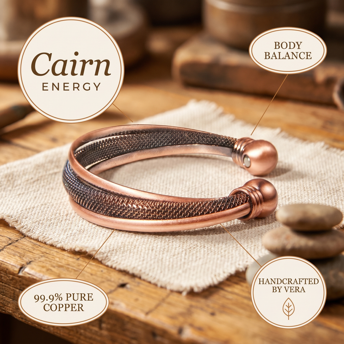 Copper & Spirit Cairn Copper Bracelet