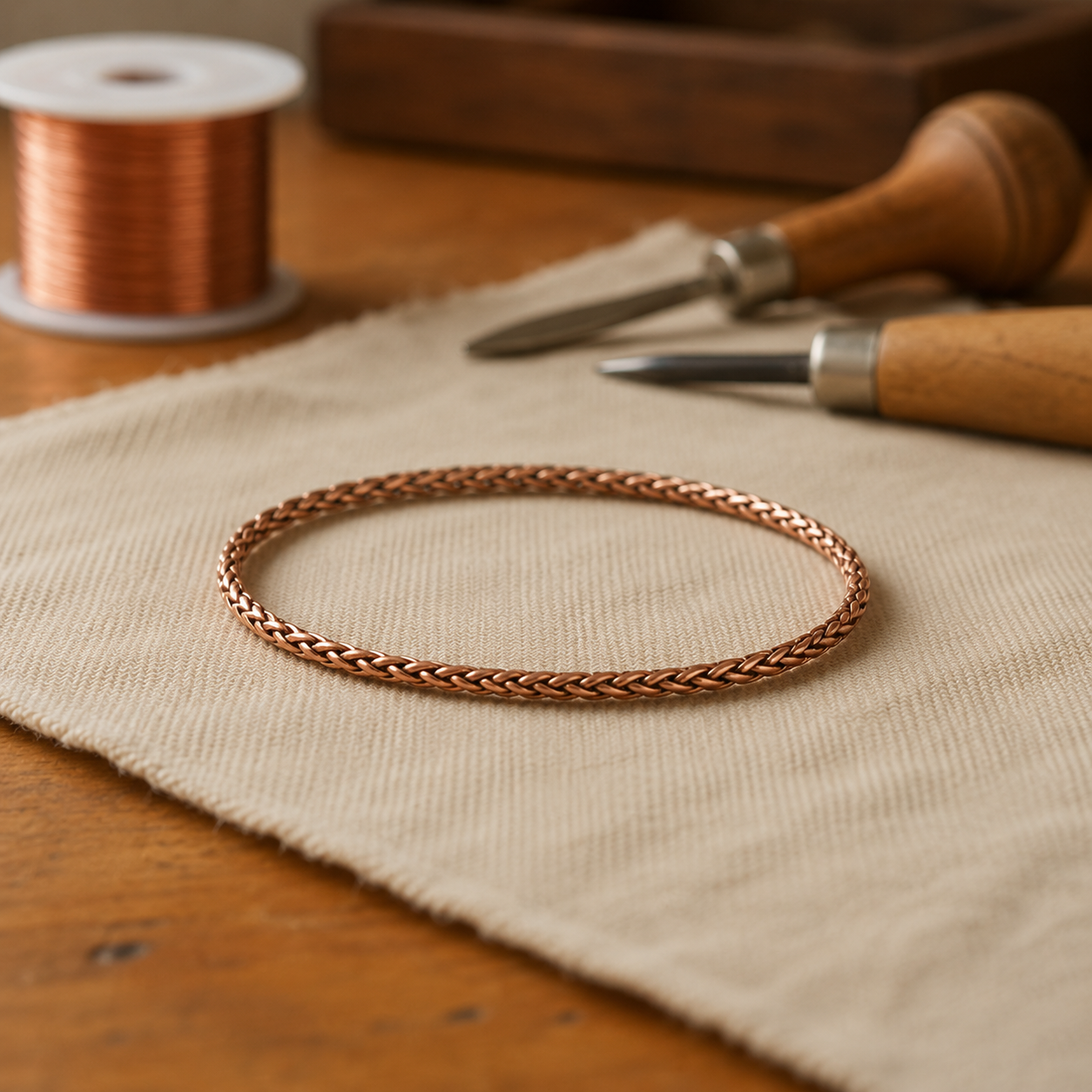 Copper & Spirit Braid Copper Anklet
