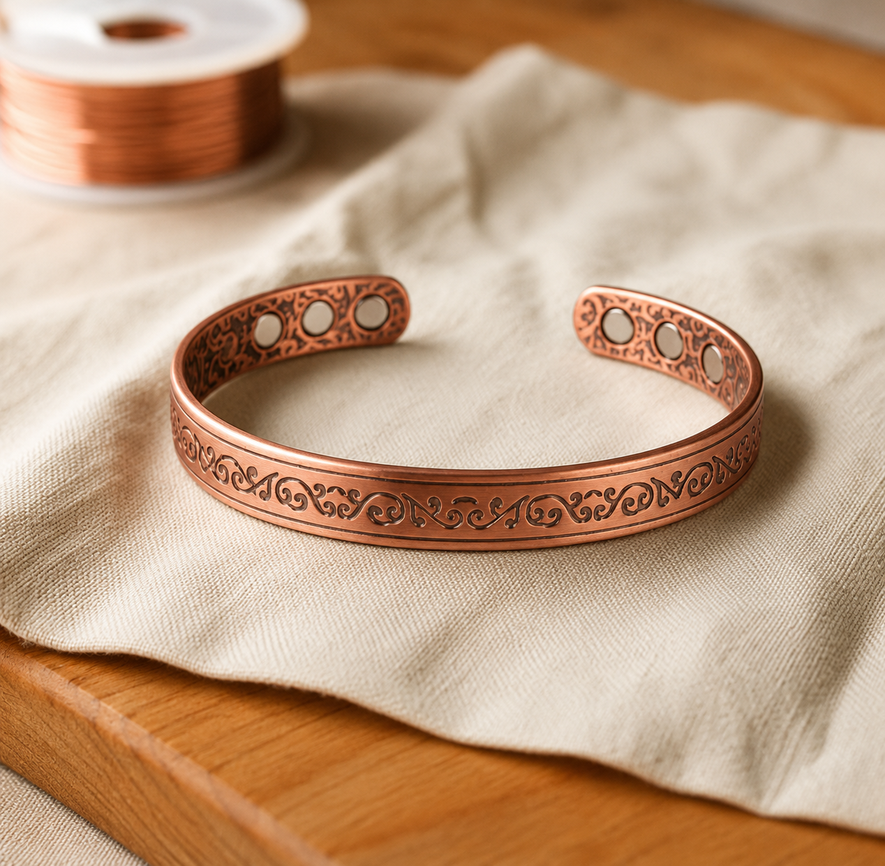 Copper & Spirit Ornate Copper Bracelet