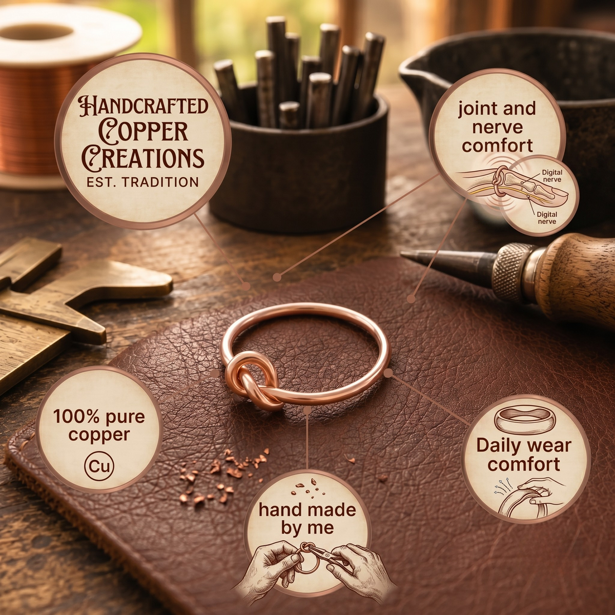 Copper & Spirit Lace Copper Ring