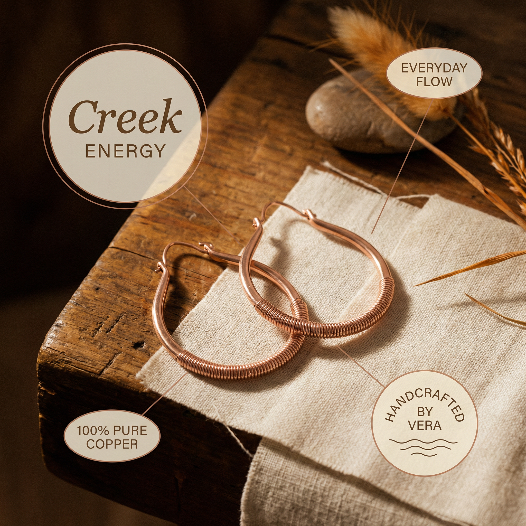 Copper & Spirit Creek Copper Earrings