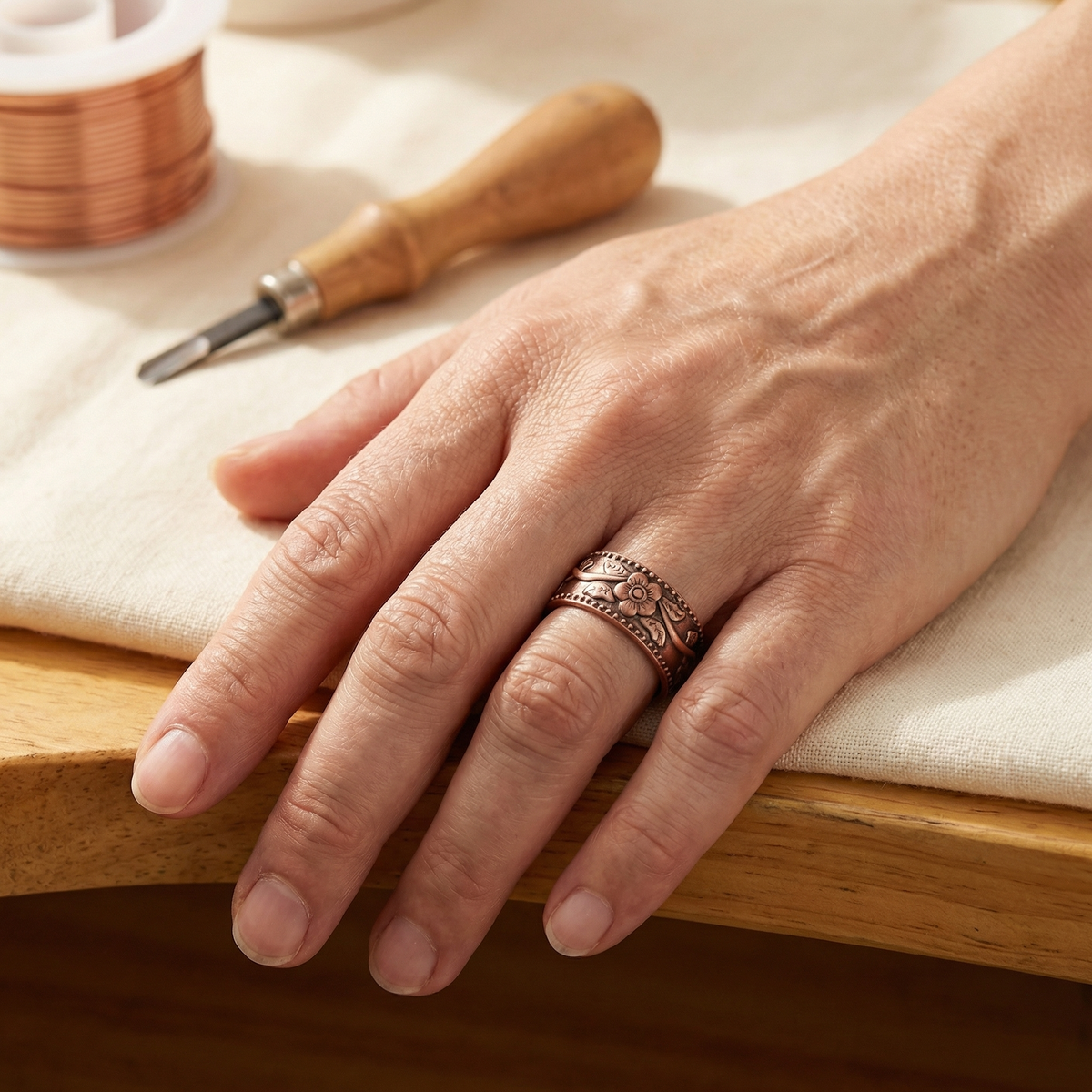 Copper & Spirit Petal Copper Ring