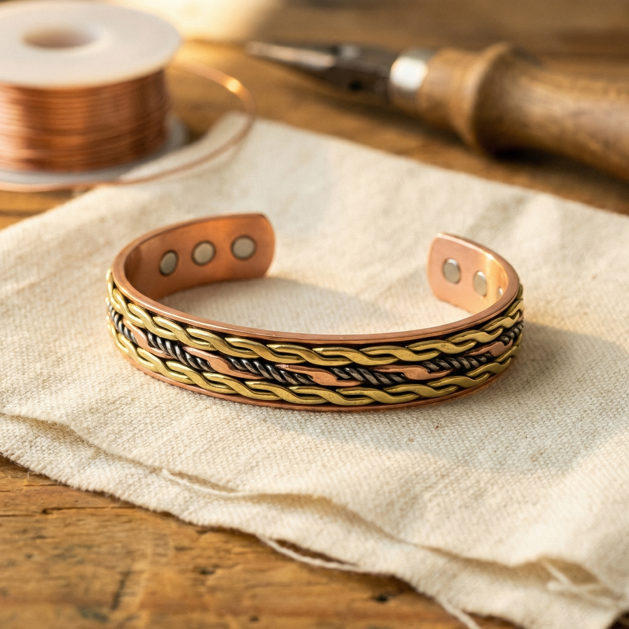Copper & Spirit Weave Copper Bracelet