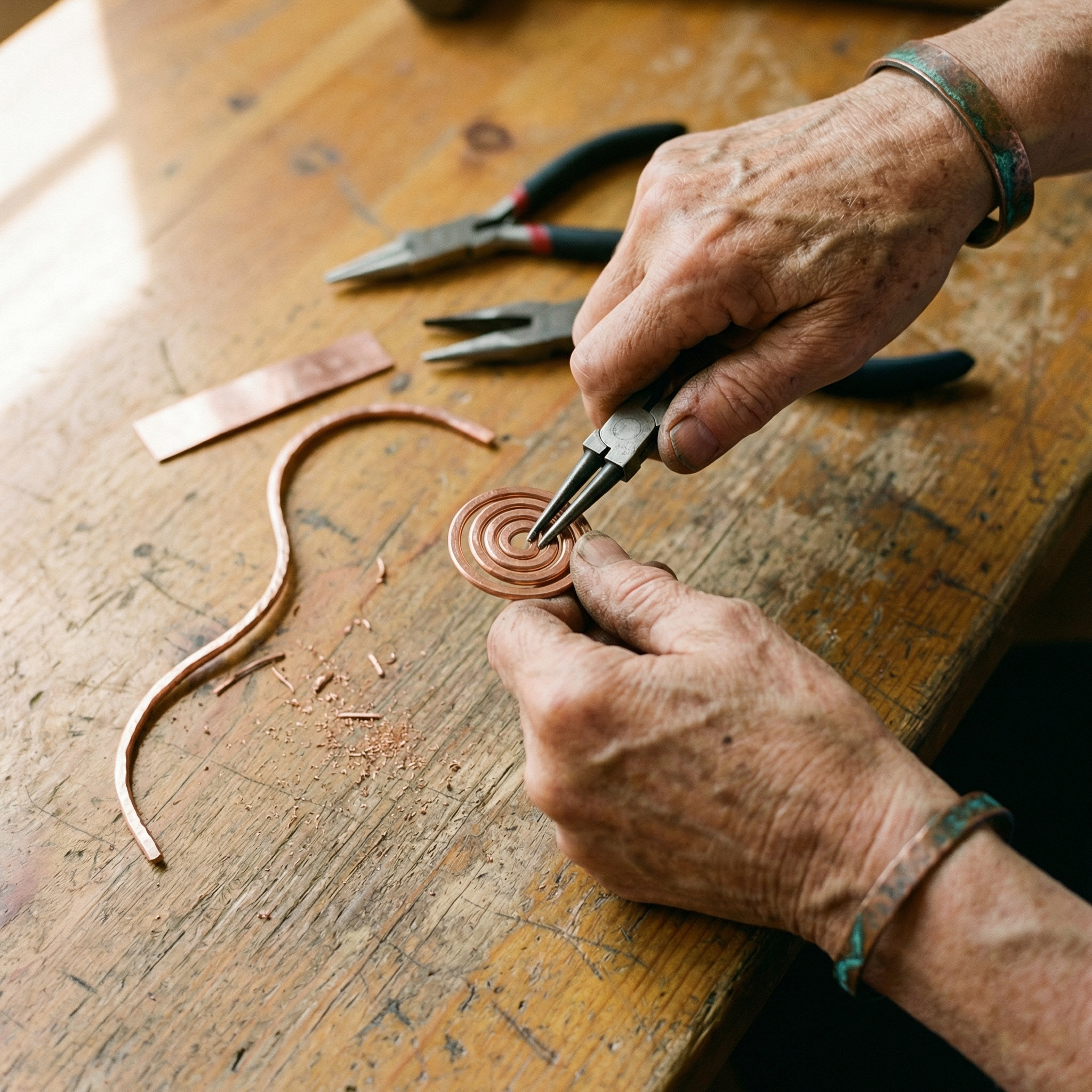 Copper & Spirit Coil Copper Anklet