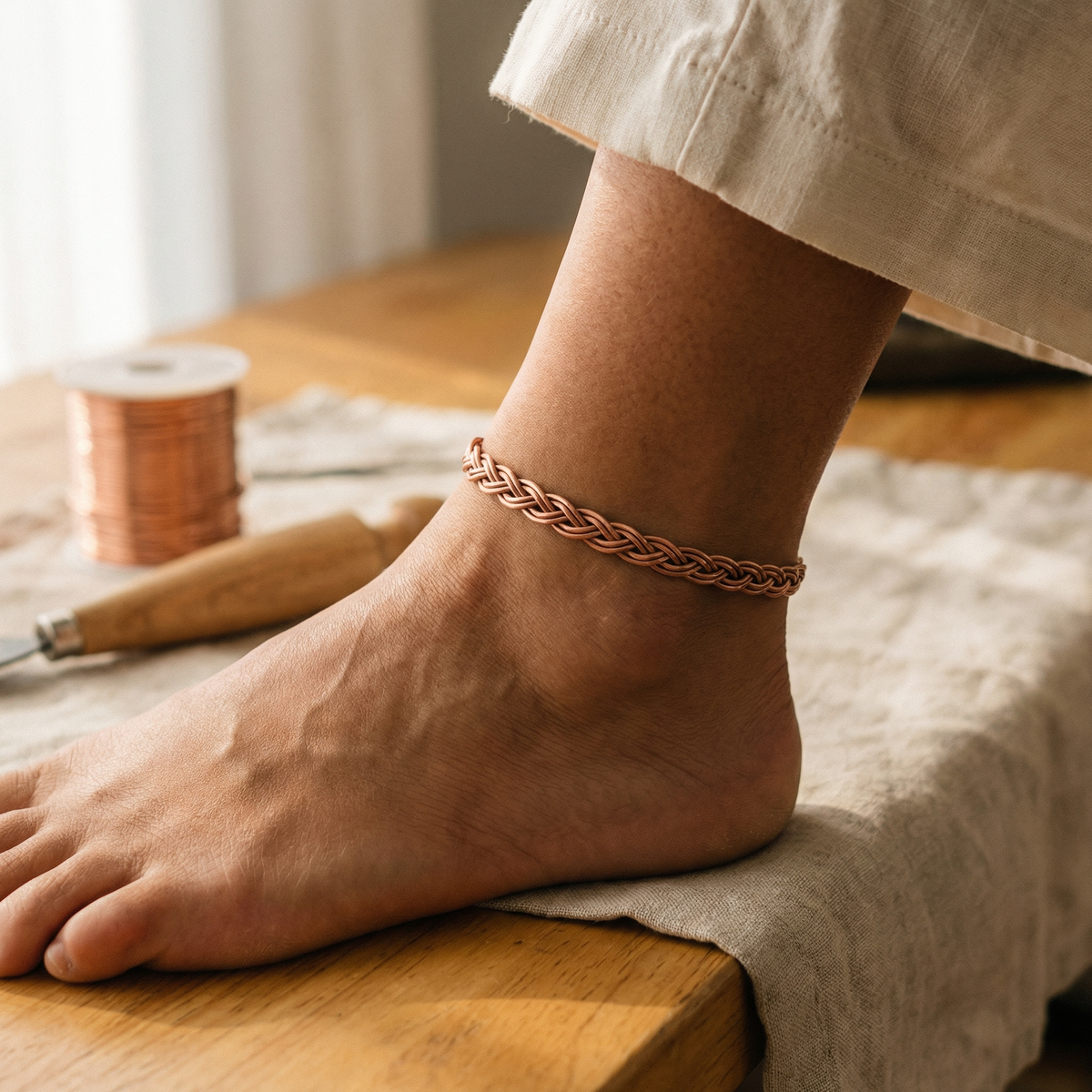 Copper & Spirit Reed Copper Anklet