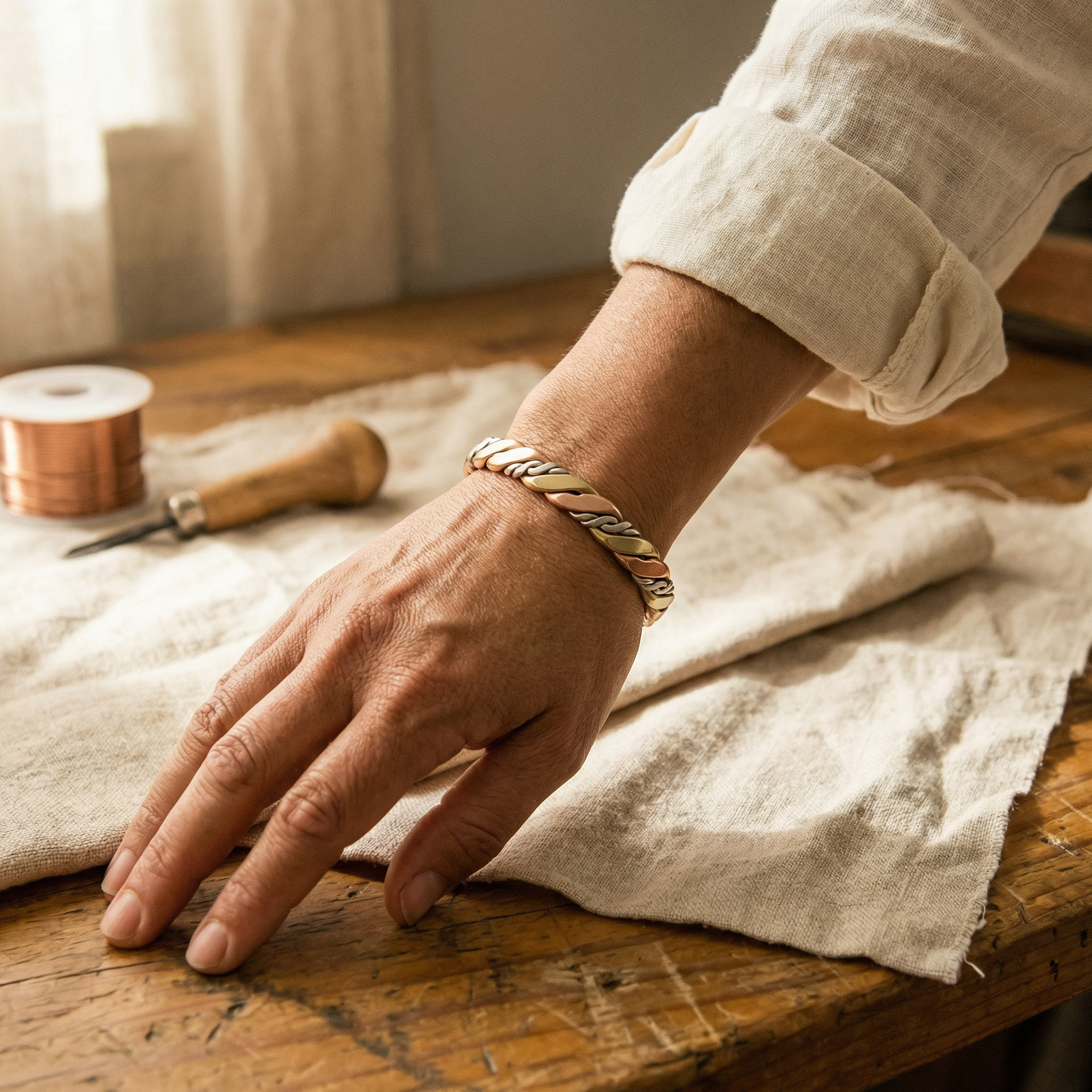 Copper & Spirit  Stone Copper Bracelet