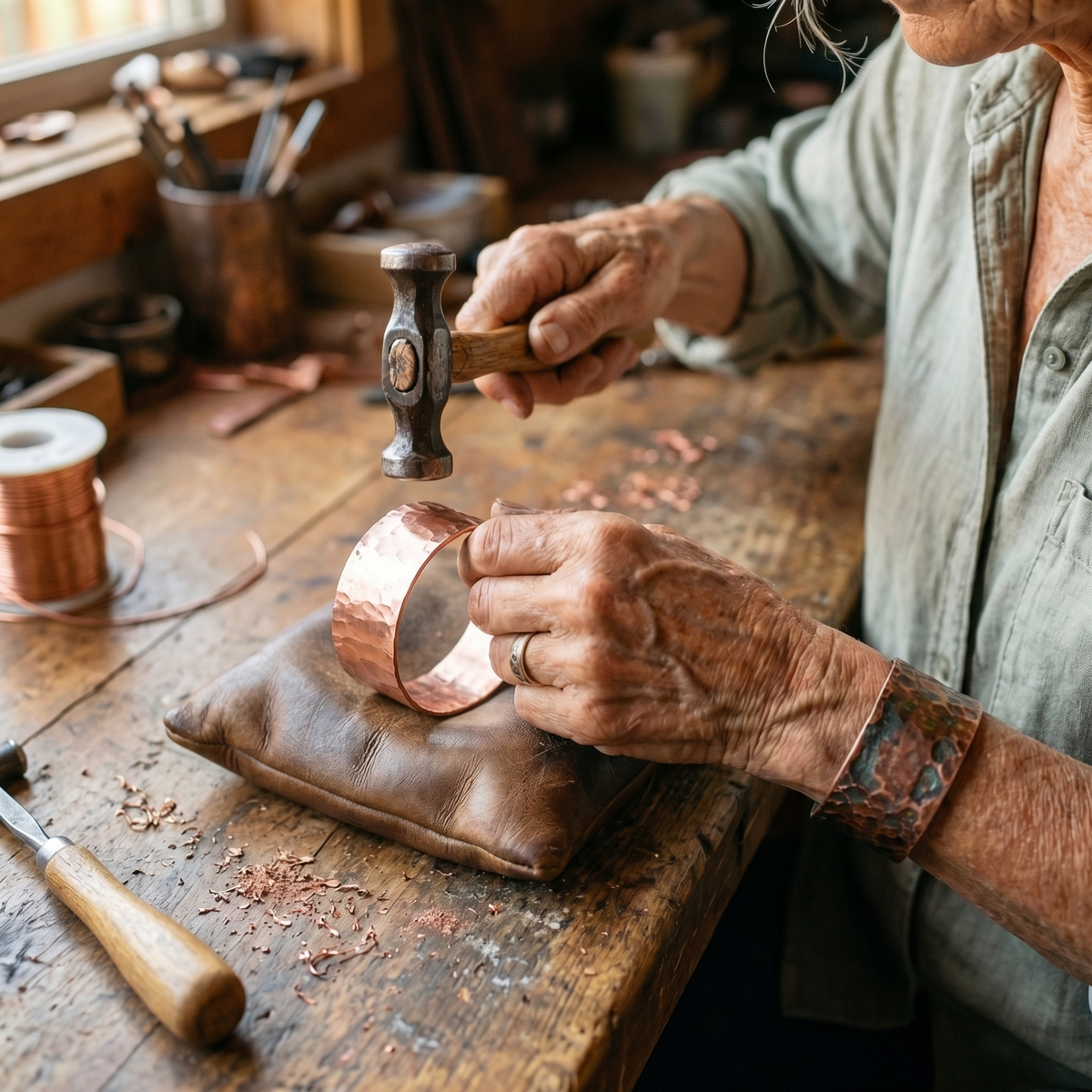 Copper & Spirit Anvil Copper Bracelet