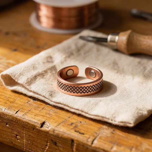 Copper & Spirit Grid Copper Ring