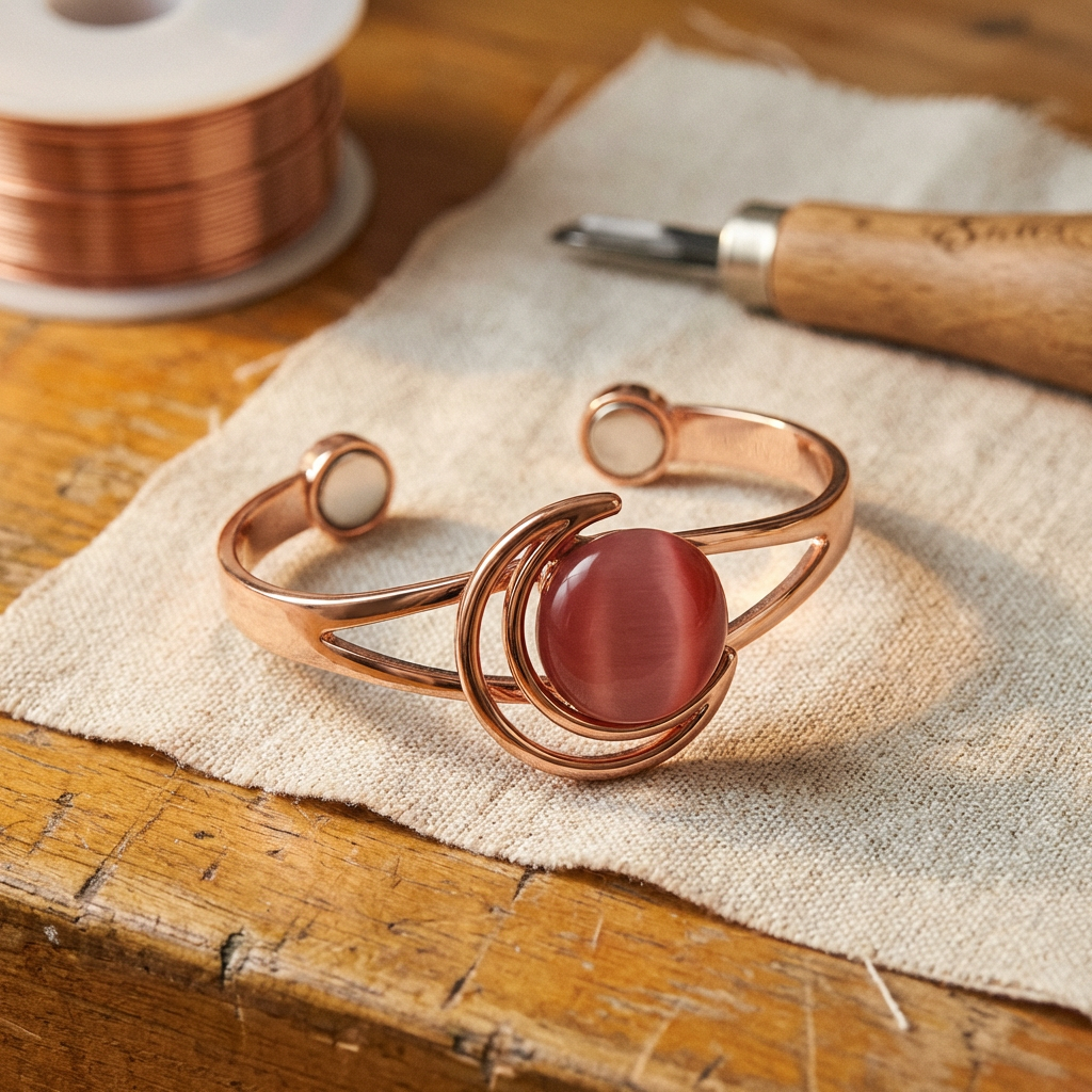 Copper & Spirit Sphere Pink Copper Bracelet