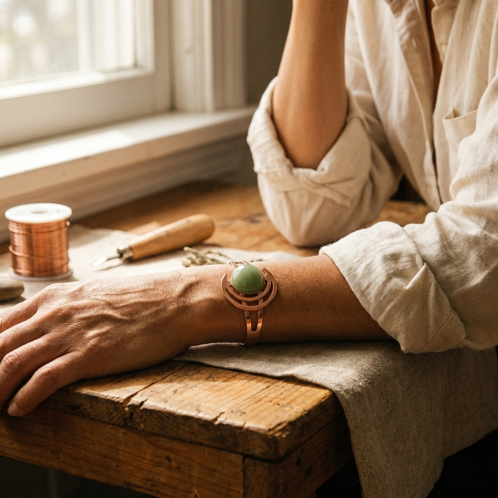Copper & Spirit Sphere Green Copper Bracelet