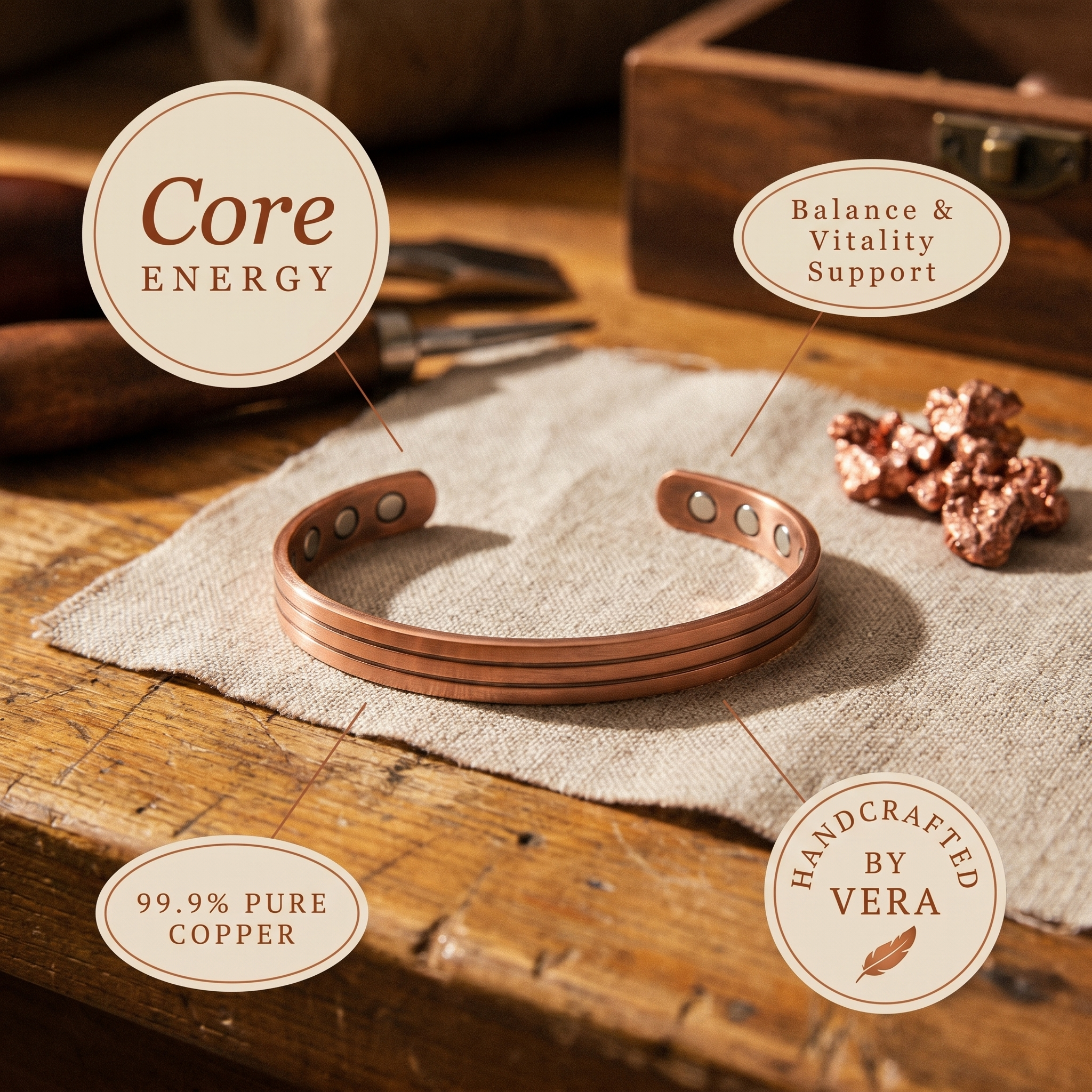 Copper & Spirit Core Copper Bracelet