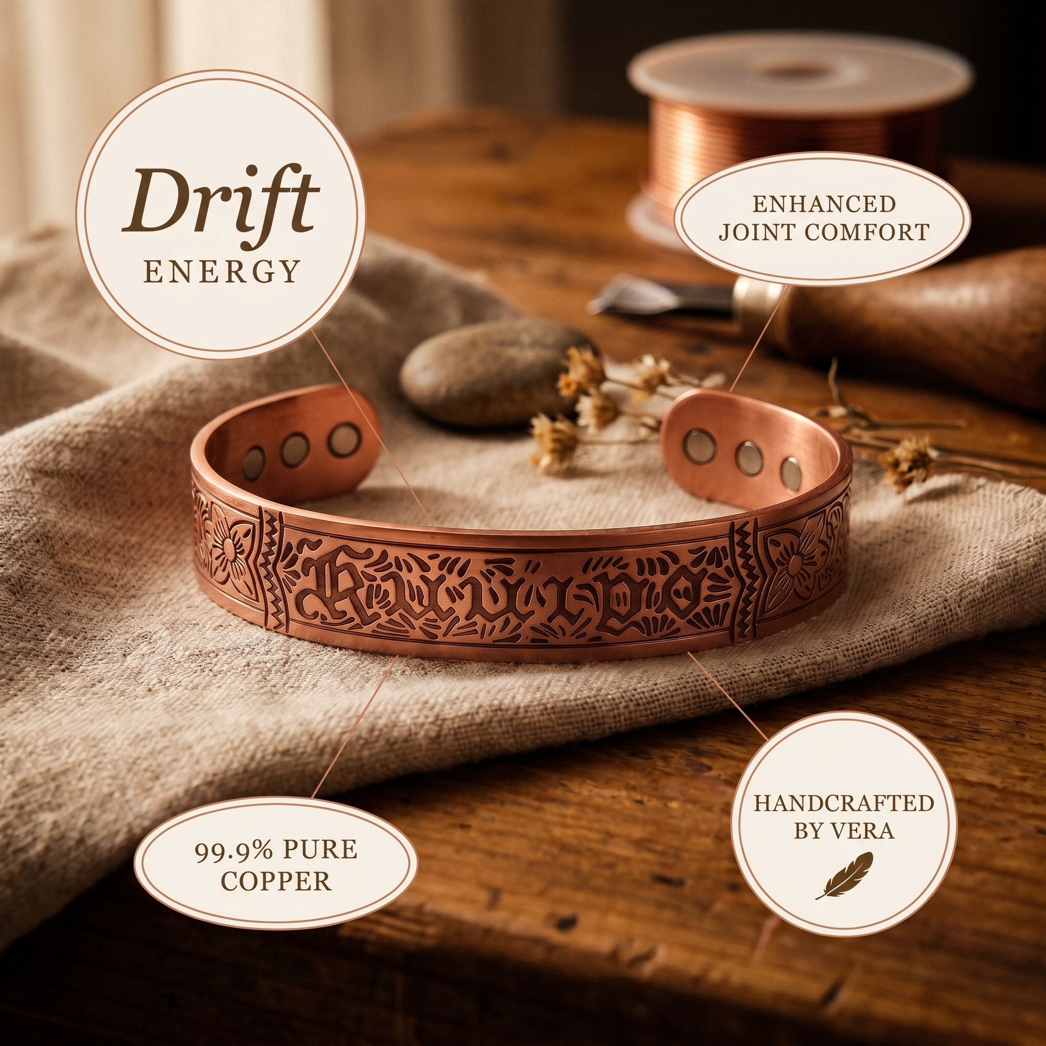 Copper & Spirit Drift Copper Bracelet