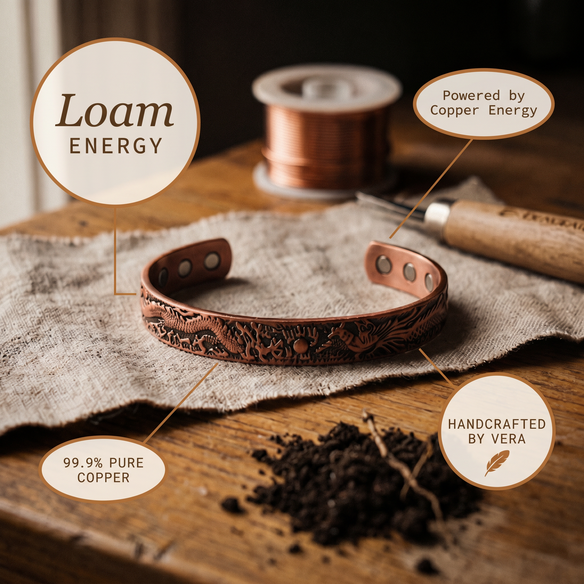 Copper & Spirit Loam Copper Bracelet