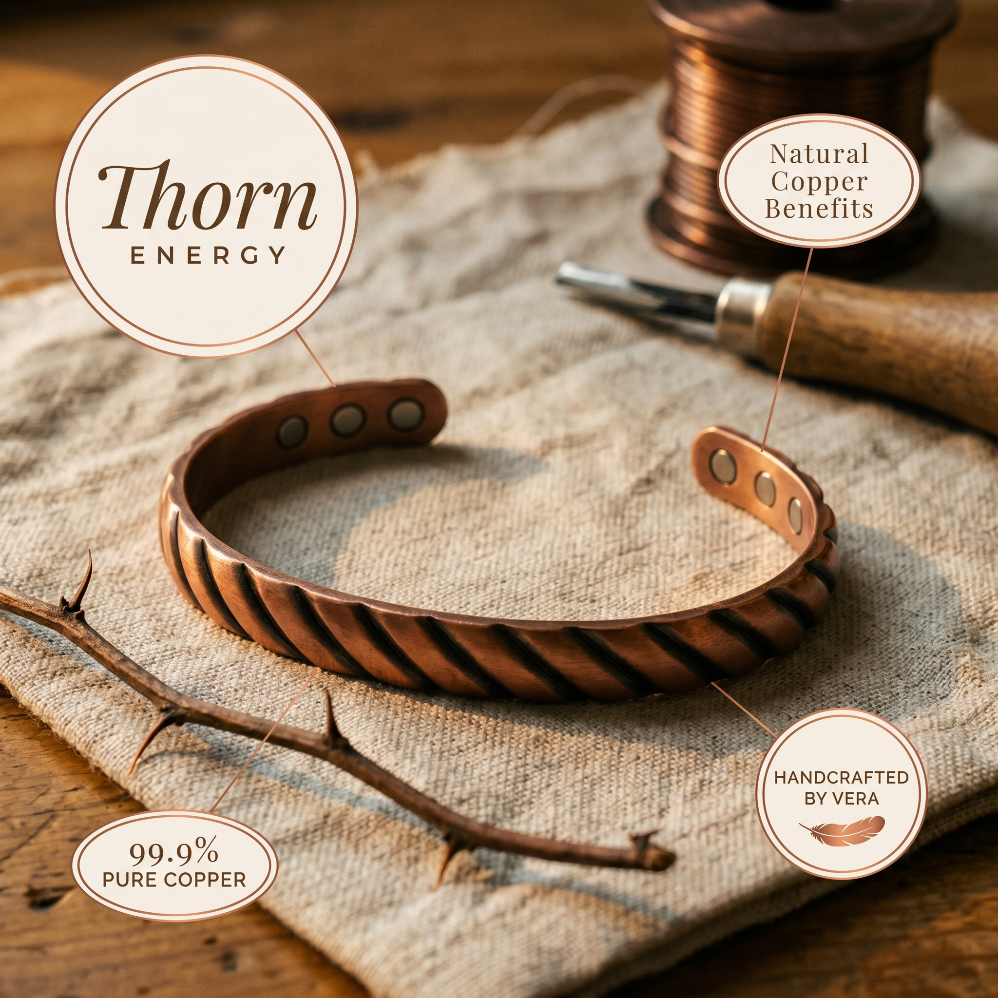 Copper & Spirit Thorn Copper Bracelet