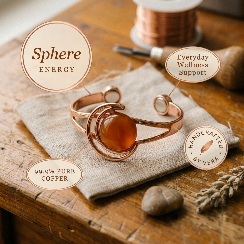 Copper & Spirit Sphere Orange Copper Bracelet