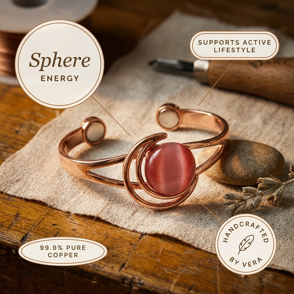 Copper & Spirit Sphere Pink Copper Bracelet