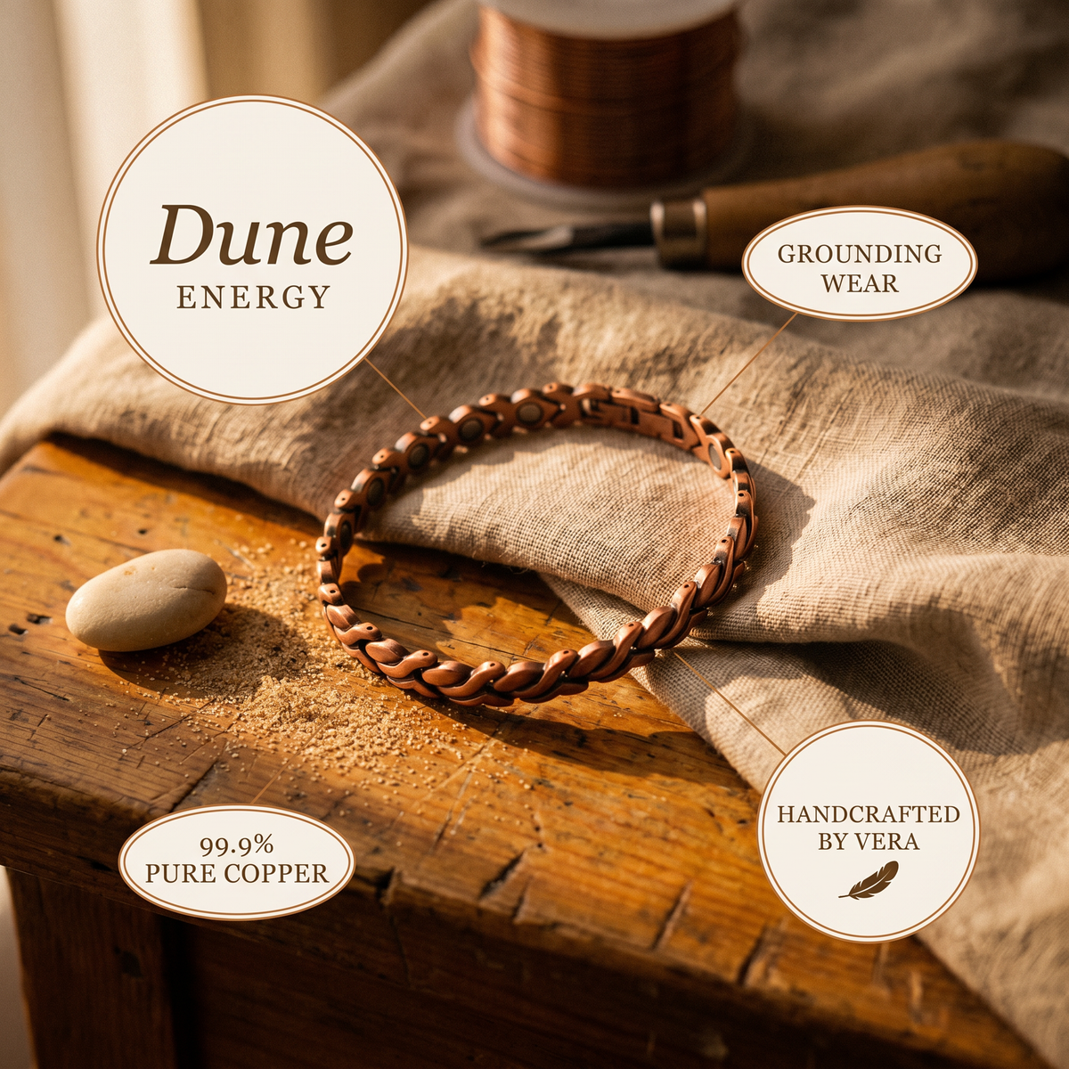 Copper & Spirit Dune Copper Anklet