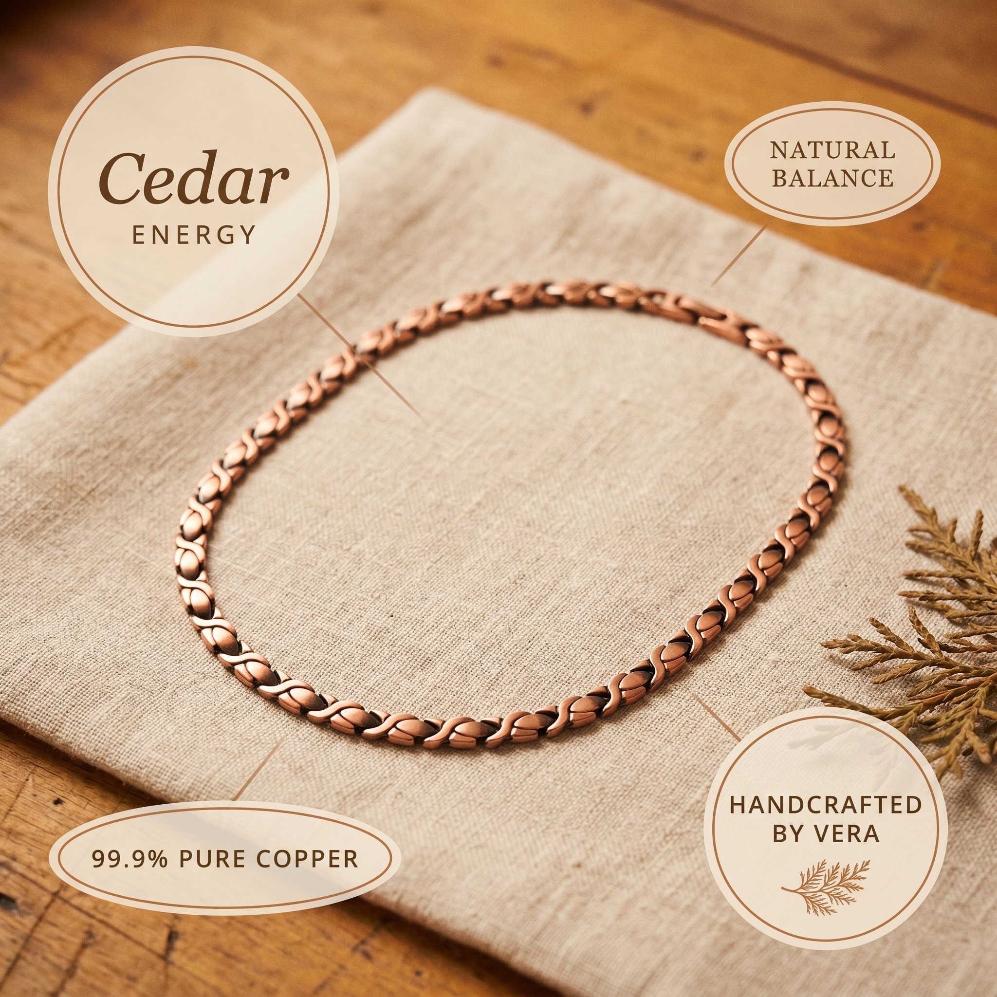 Copper & Spirit Cedar Copper Necklace