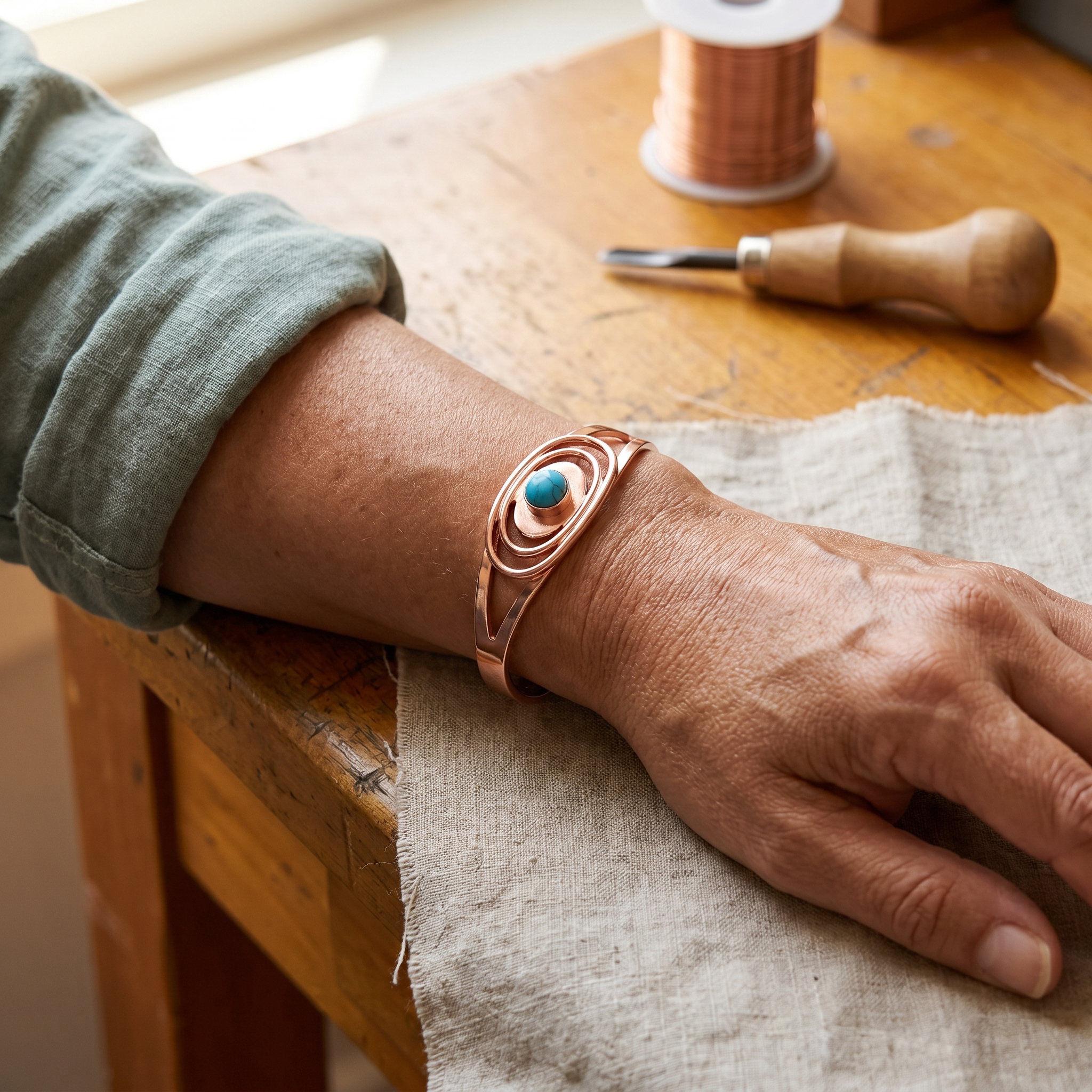 Copper & Spirit Sedge Copper Bracelet