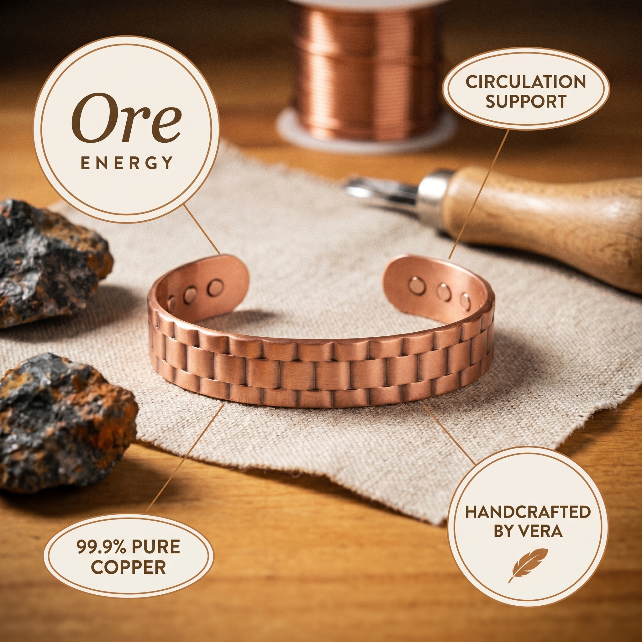 Copper & Spirit Ore Men's Copper Bracelet