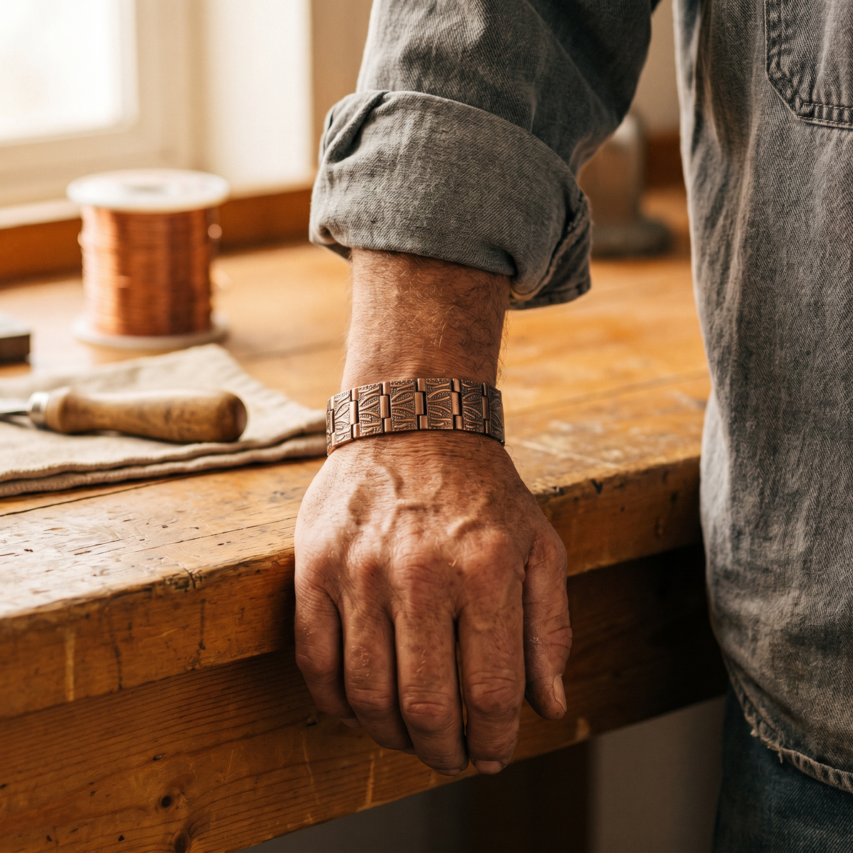 Copper & Spirit Grit Men's Copper Bracelet