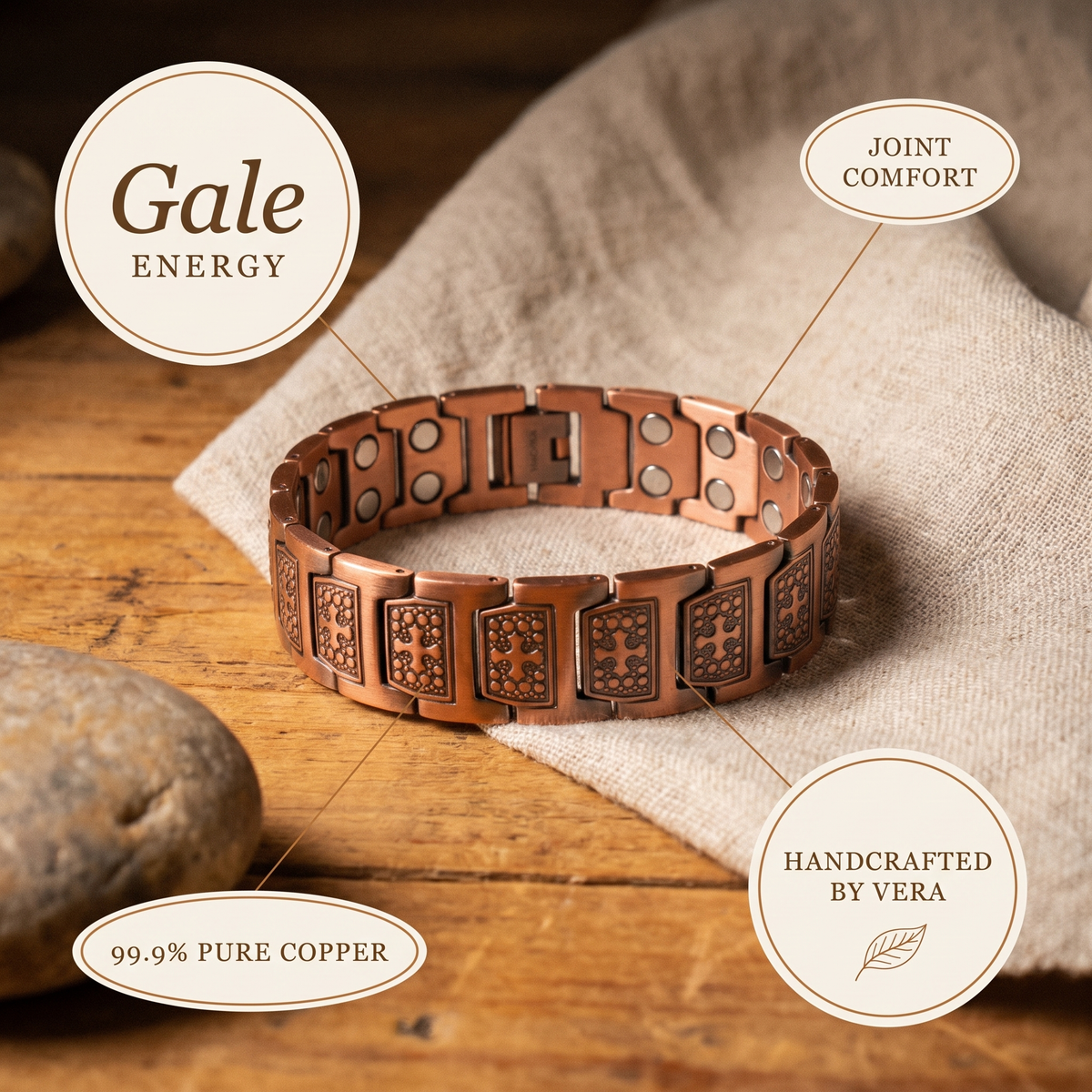 Copper & Spirit Gale Men's Copper Bracelet