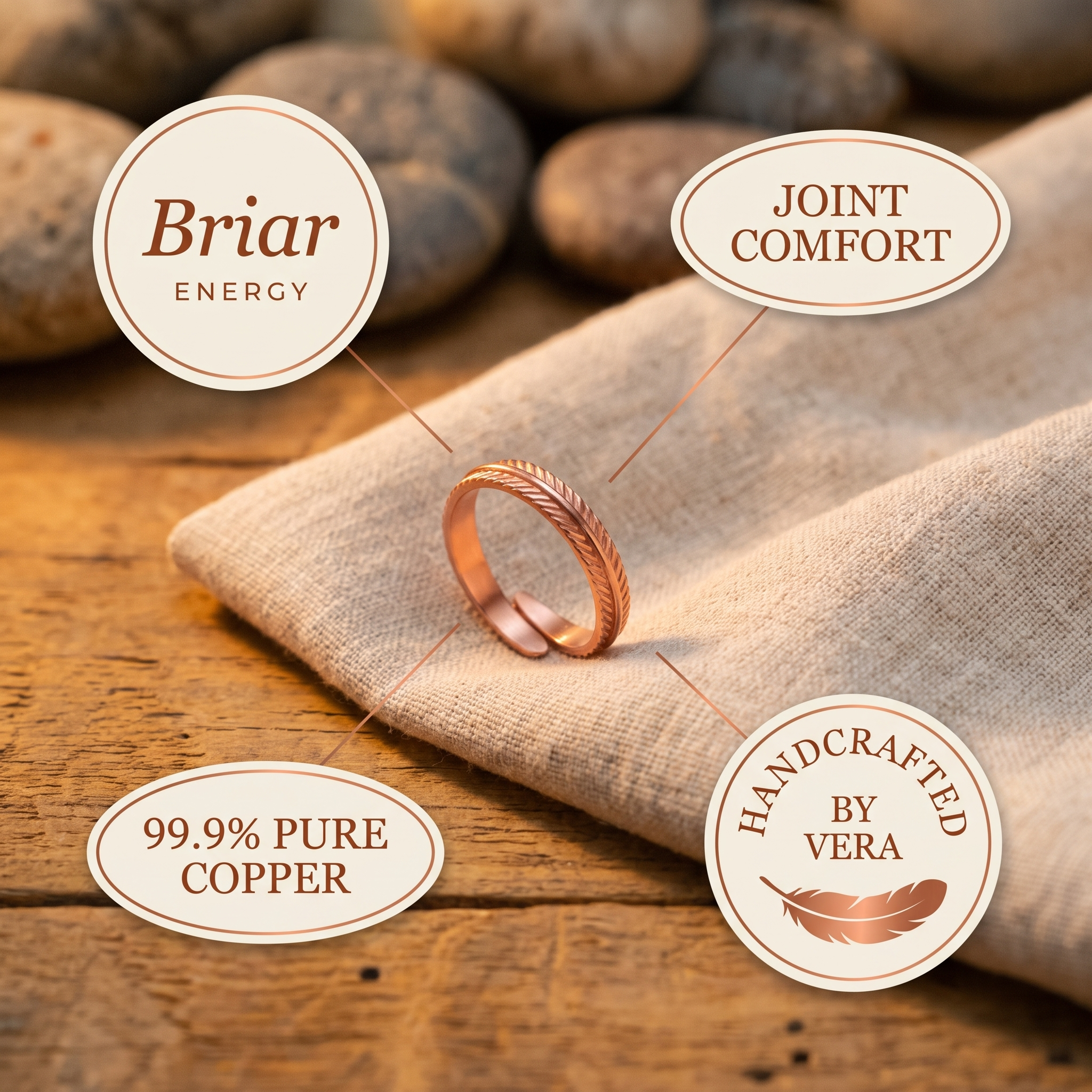 Copper & Spirit Root Copper Ring
